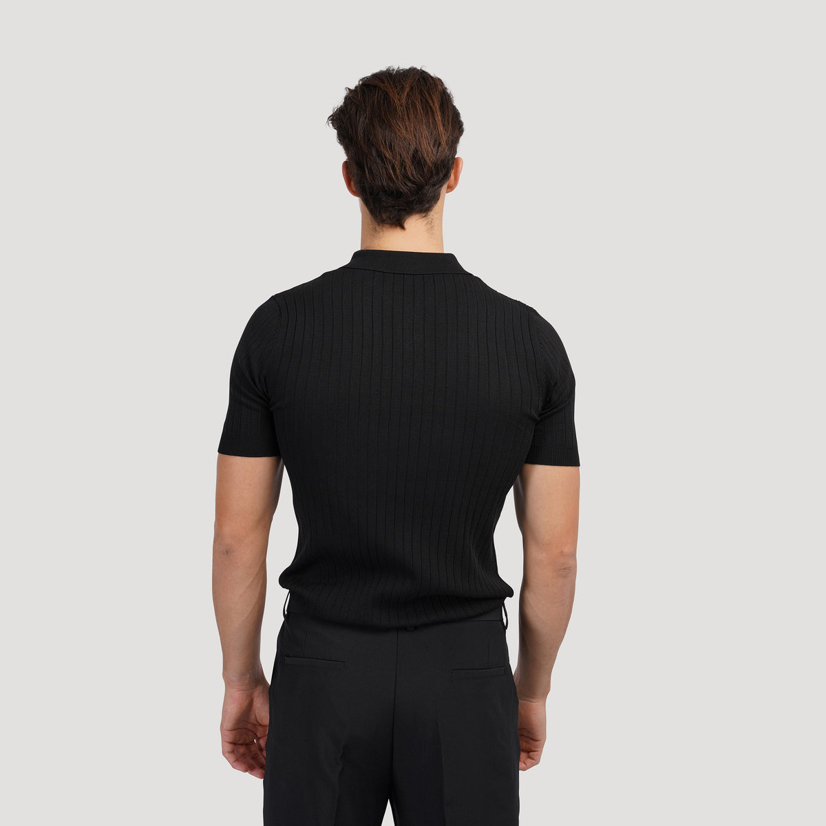 TERRY Ribbed Polo Shirt