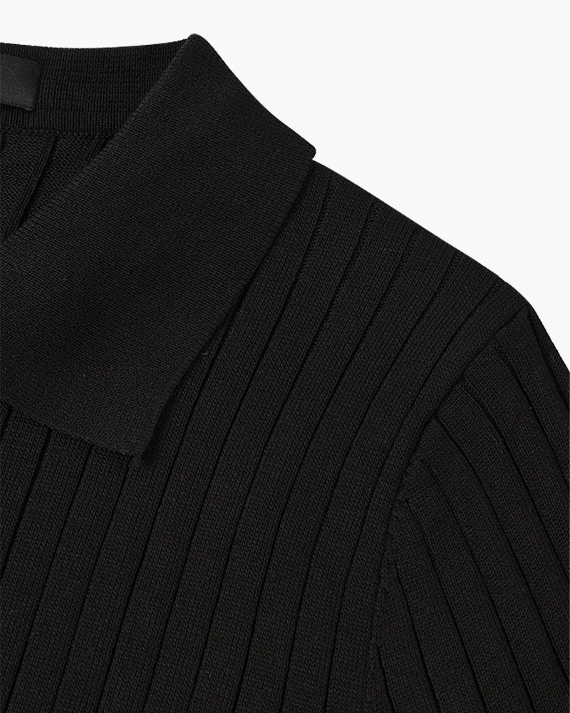 TERRY Ribbed Polo Shirt