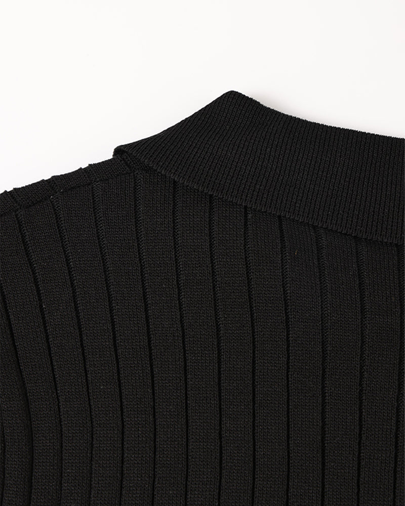 TERRY Ribbed Polo Shirt