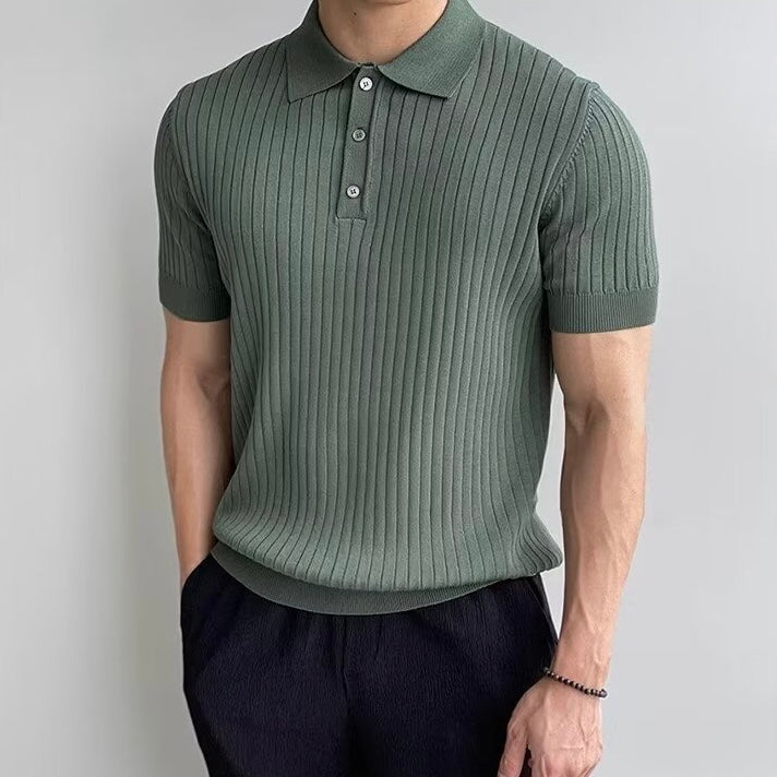 TERRY Ribbed Polo Shirt