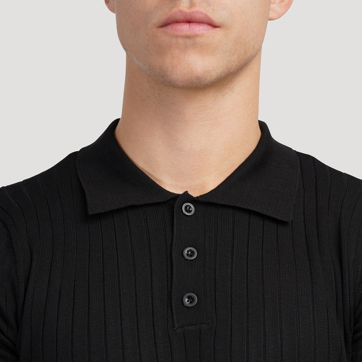 TERRY Ribbed Polo Shirt