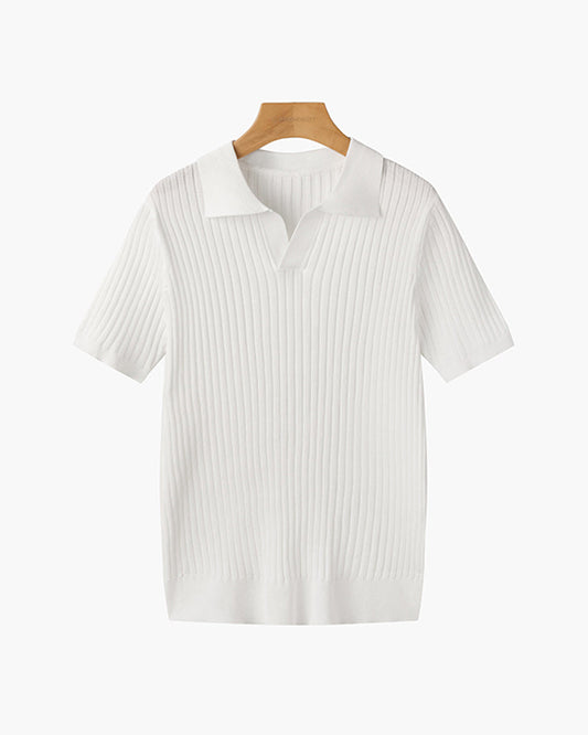 Ribbed Casual Polo