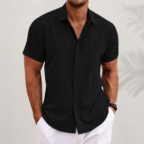 Short-Sleeve Classic Linen Shirt