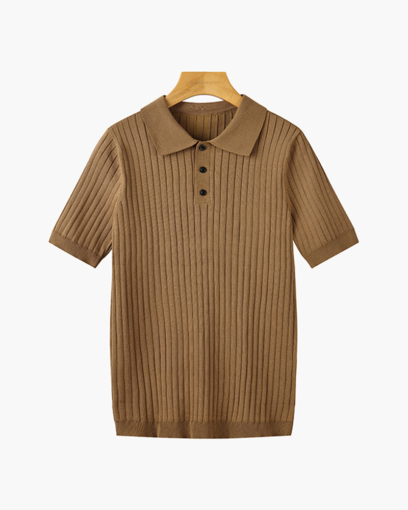 TERRY Ribbed Polo Shirt