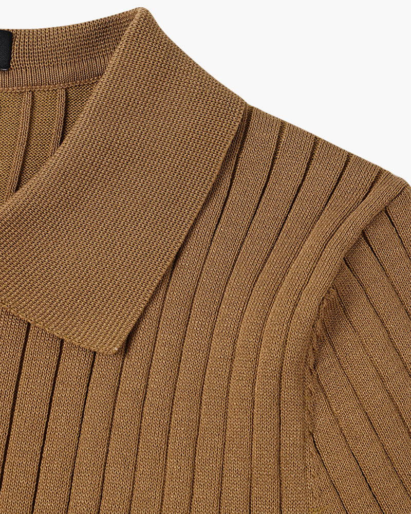 TERRY Ribbed Polo Shirt