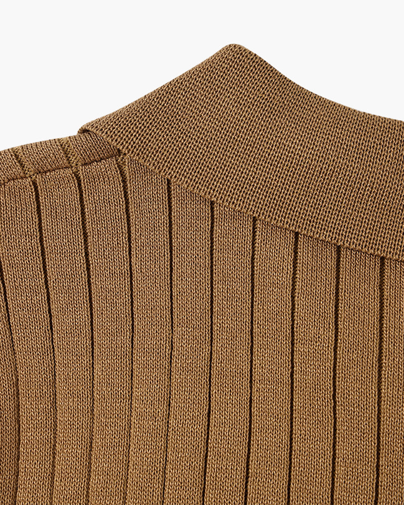 TERRY Ribbed Polo Shirt