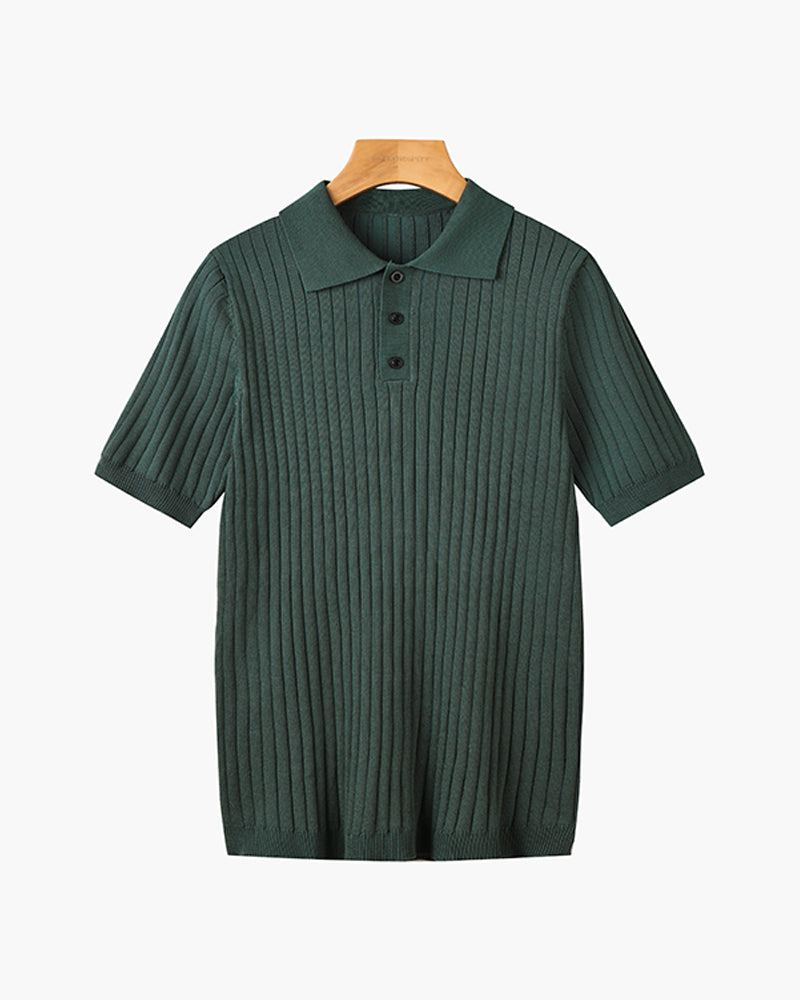 TERRY Ribbed Polo Shirt