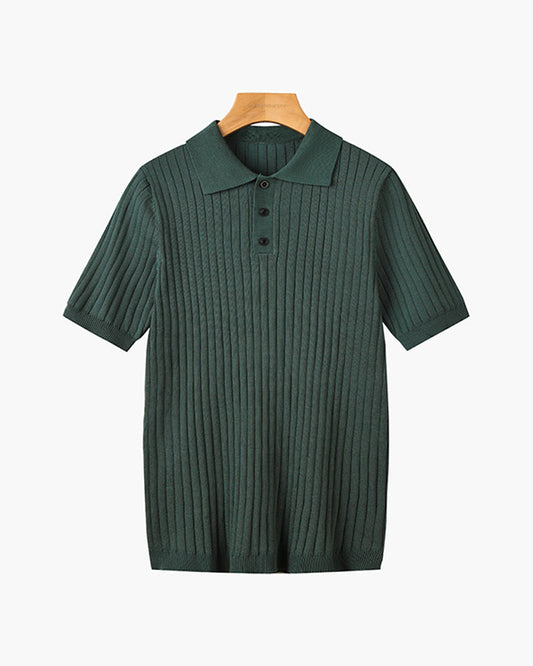 TERRY Ribbed Polo Shirt