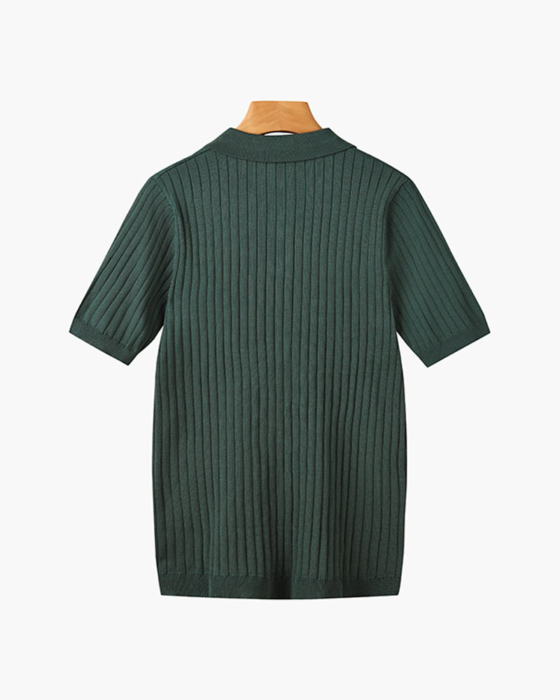 TERRY Ribbed Polo Shirt