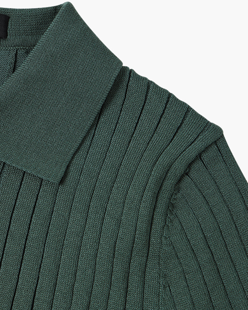TERRY Ribbed Polo Shirt
