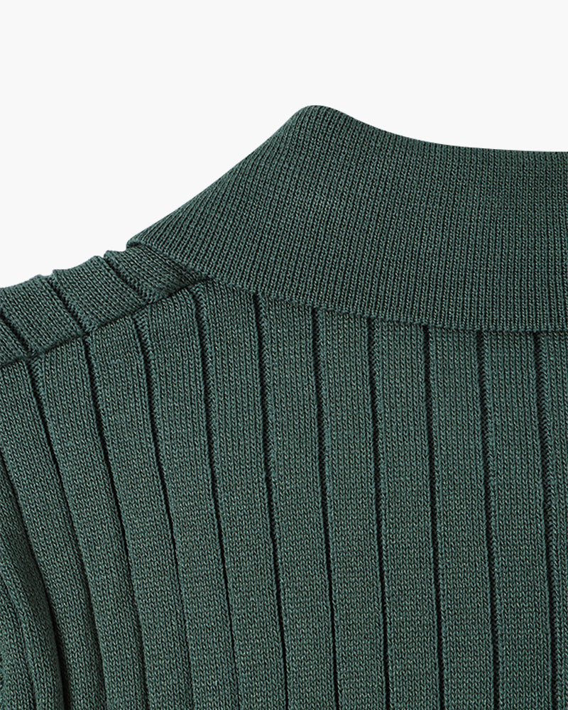 TERRY Ribbed Polo Shirt