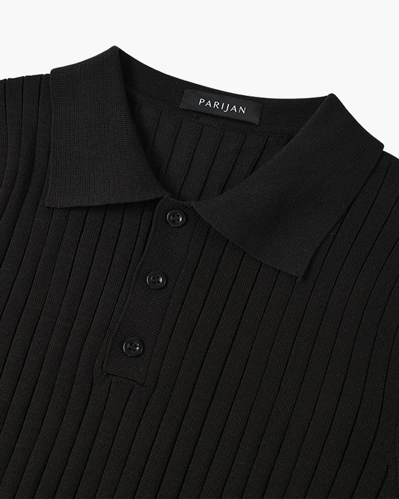 TERRY Ribbed Polo Shirt
